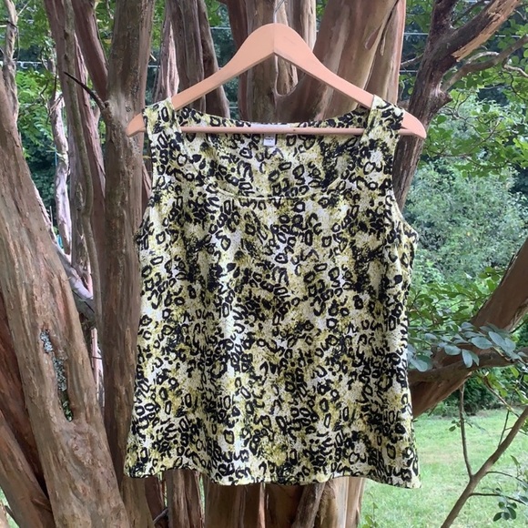 St. John Jardin in Multi Animal Print Silk Tank Top
